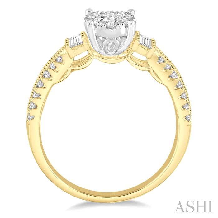 Round Shape Lovebright Diamond Engagement Ring