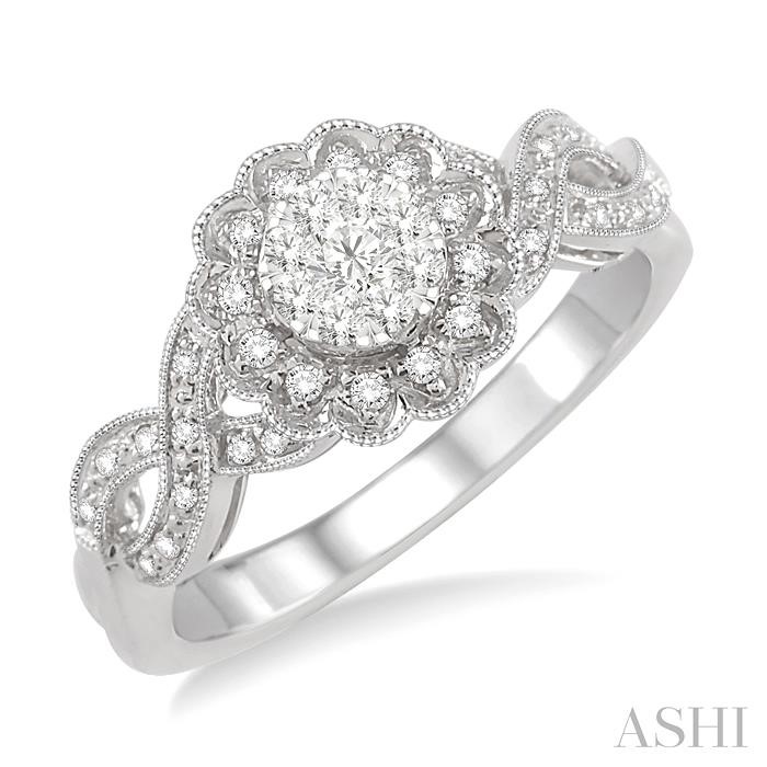 FLOWER HALO LOVEBRIGHT DIAMOND FASHION RING