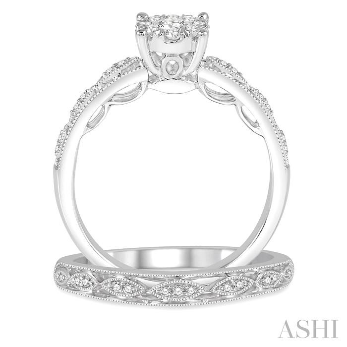 Round Shape Lovebright Diamond Wedding Set-3