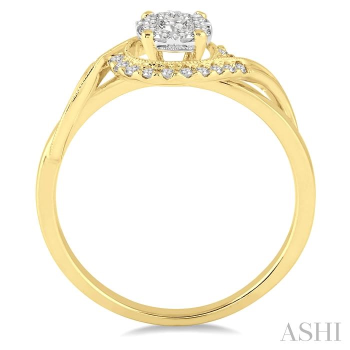 Round Shape Halo Lovebright Diamond Engagement Ring-3