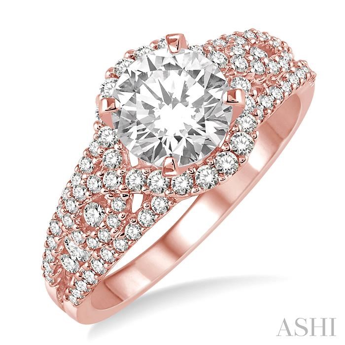 SEMI-MOUNT HALO DIAMOND ENGAGEMENT RING