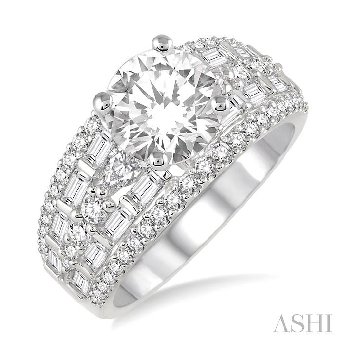 ROUND SHAPE SEMI-MOUNT DIAMOND ENGAGEMENT RING