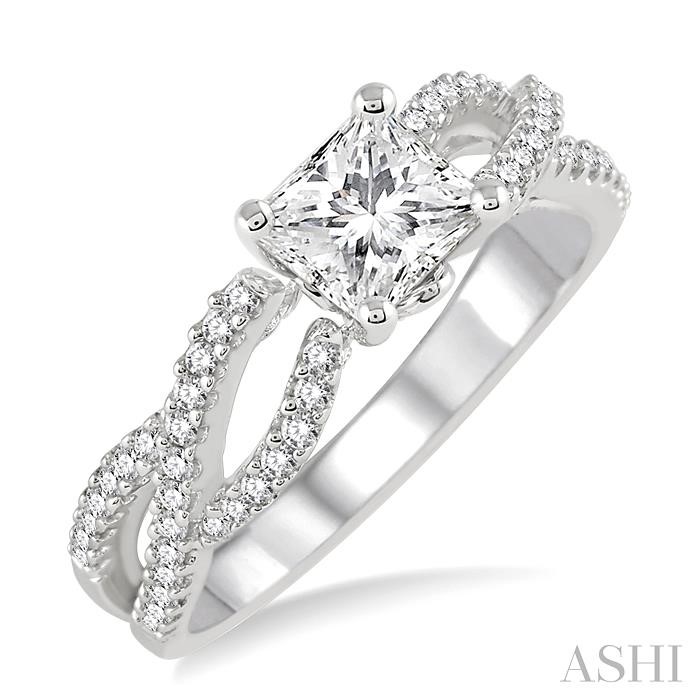SEMI-MOUNT DIAMOND ENGAGEMENT RING