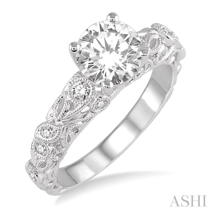 ROUND SHAPE SEMI-MOUNT DIAMOND ENGAGEMENT RING