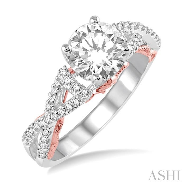 ROUND SHAPE SEMI-MOUNT DIAMOND ENGAGEMENT RING