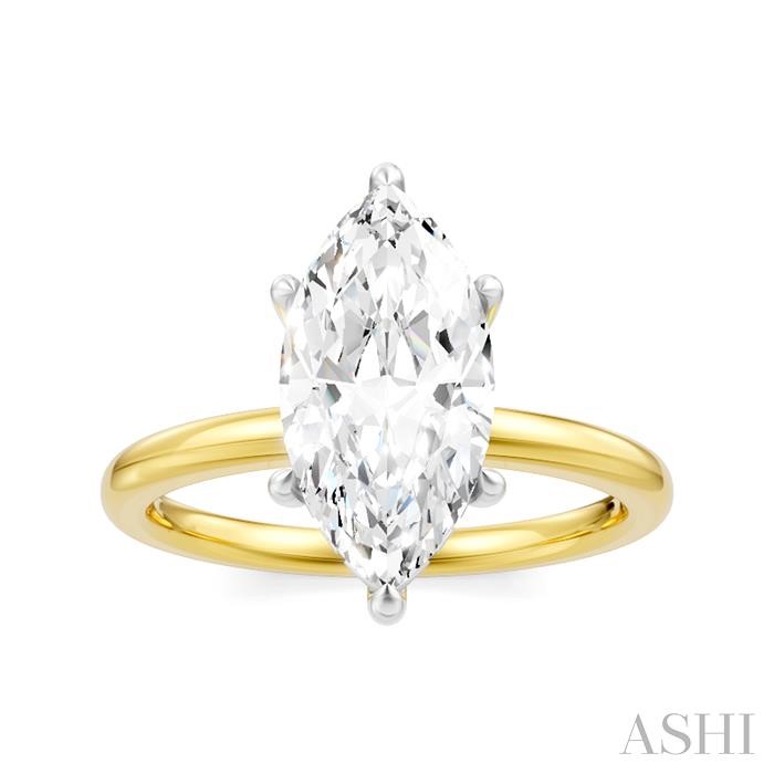 Marquise Shape Semi-Mount Diamond Engagement Ring-2