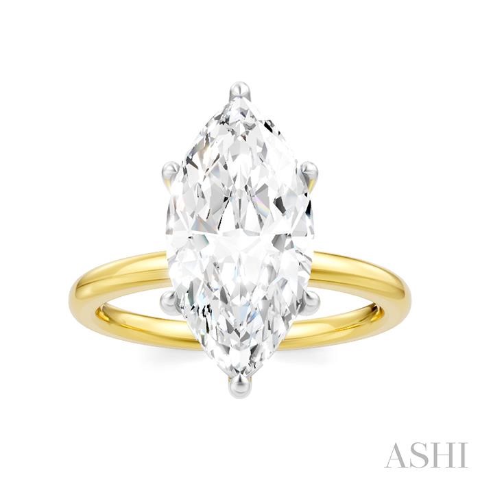 Marquise Shape Semi-Mount Diamond Engagement Ring-2