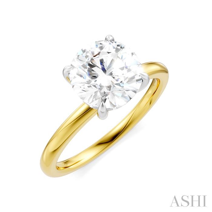 Round Shape Semi-Mount Diamond Engagement Ring
