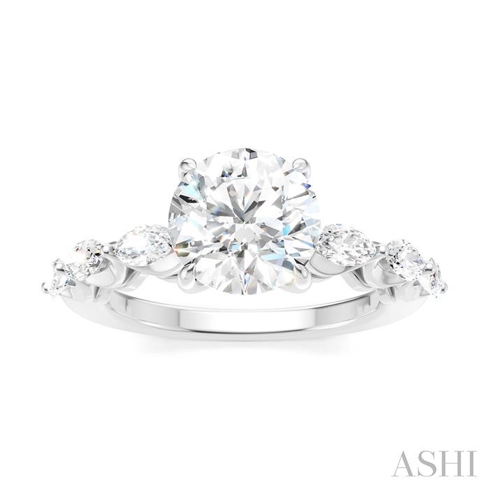 Round Shape Semi-Mount Diamond Engagement Ring-2