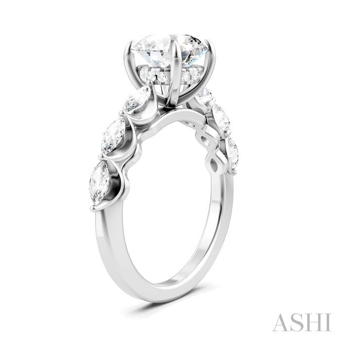Round Shape Semi-Mount Diamond Engagement Ring-3