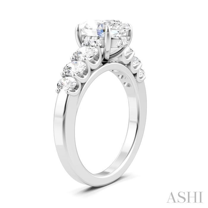 Oval Shape Semi-Mount Diamond Engagement Ring-3