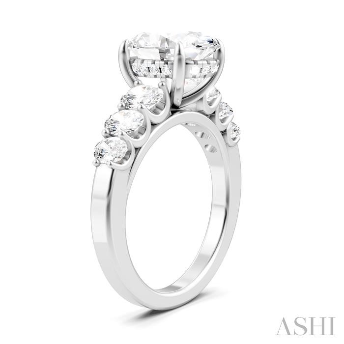 Oval Shape Semi-Mount Diamond Engagement Ring-3