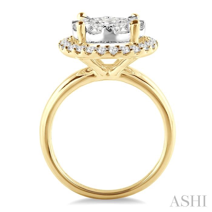 Round Shape Halo Lovebright Essential Diamond Engagement Ring-3