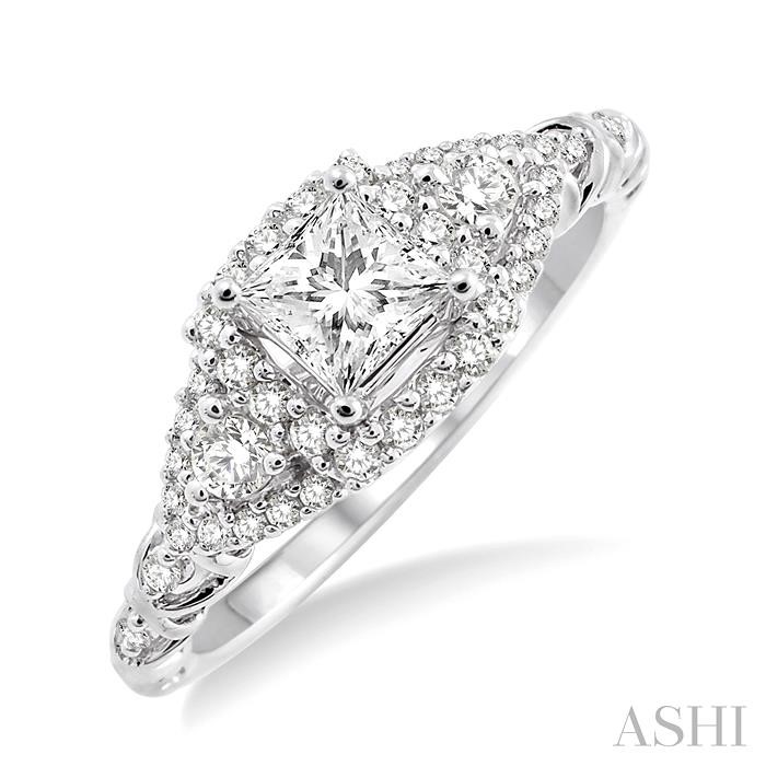 HALO DIAMOND ENGAGEMENT RING