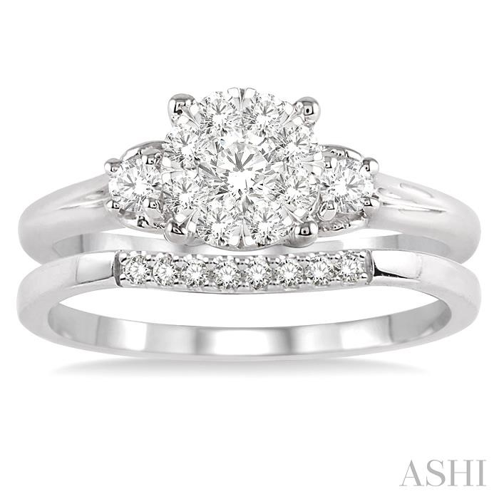 Round Shape Lovebright Diamond Wedding Set-2