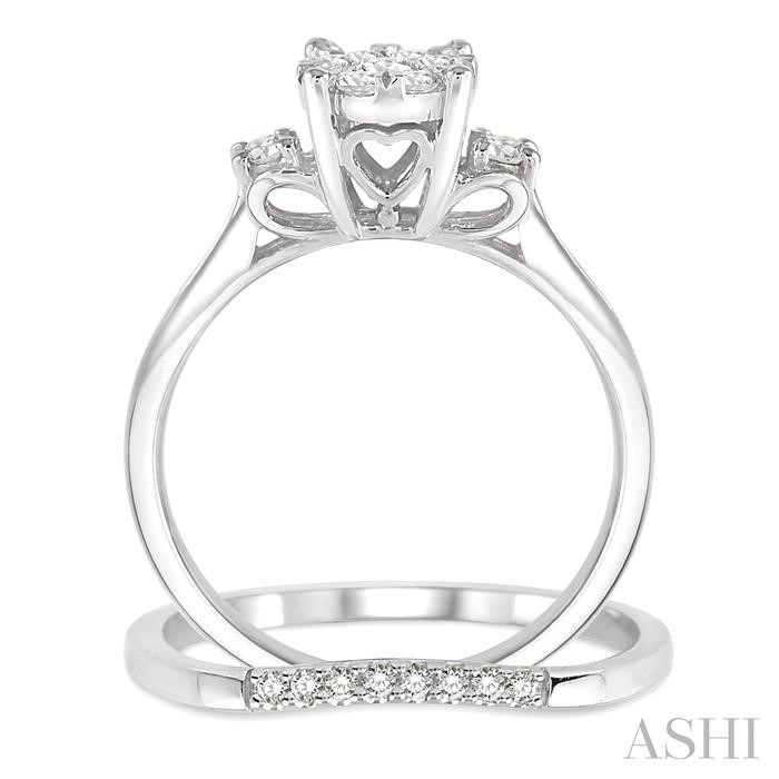 Round Shape Lovebright Diamond Wedding Set-3