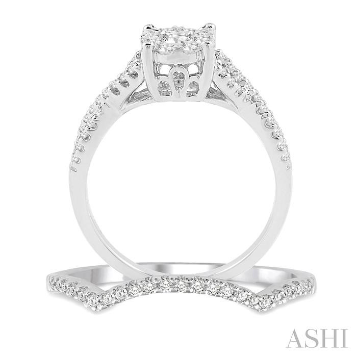 Round Shape Lovebright Diamond Wedding Set-3
