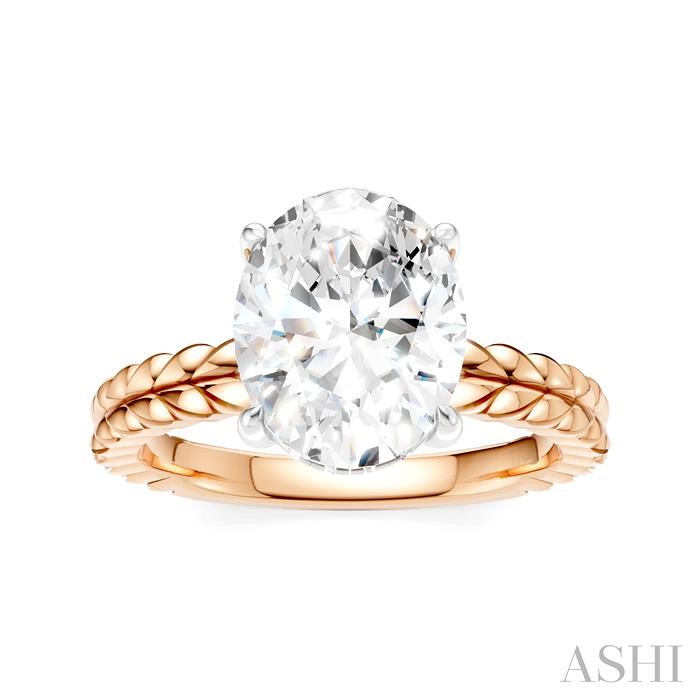 Oval Shape Semi-Mount Diamond Engagement Ring