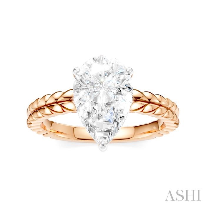 Pear Shape Semi-Mount Diamond Engagement Ring
