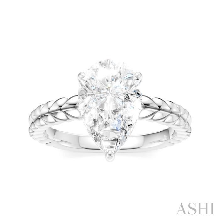 Pear Shape Semi-Mount Diamond Engagement Ring