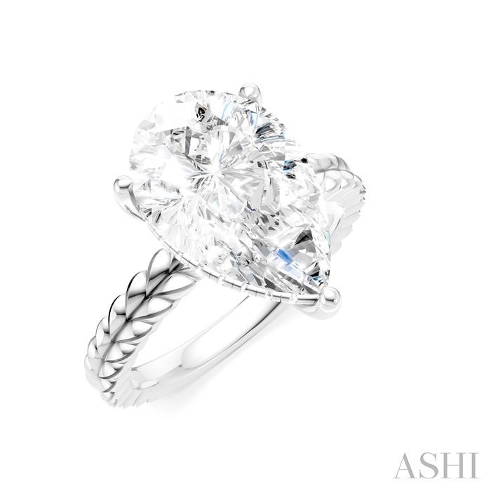 Pear Shape Semi-Mount Diamond Engagement Ring