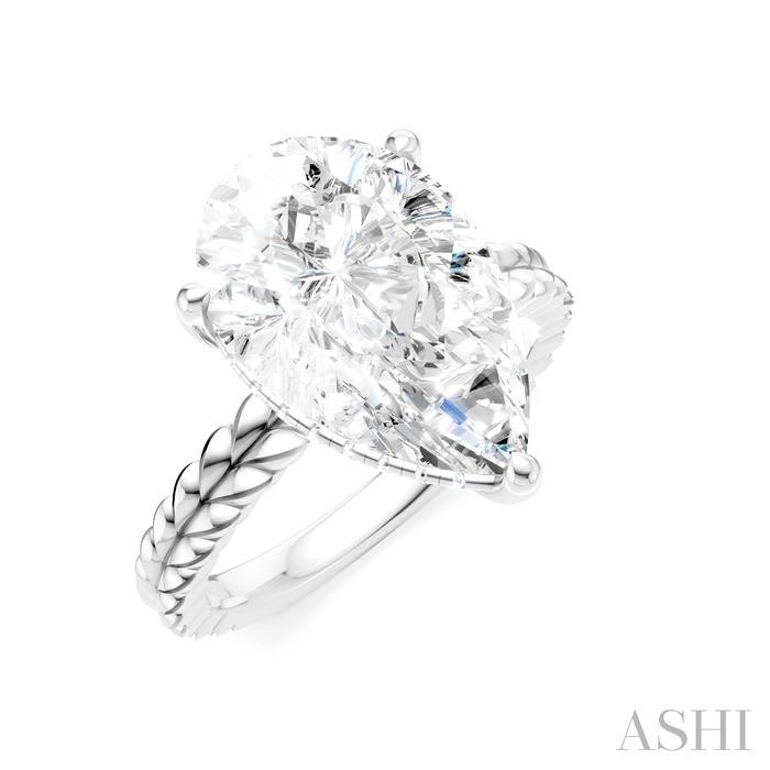 Pear Shape Semi-Mount Diamond Engagement Ring