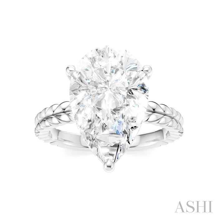 Pear Shape Semi-Mount Diamond Engagement Ring