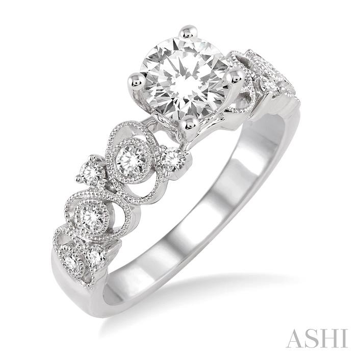 SEMI-MOUNT DIAMOND ENGAGEMENT RING