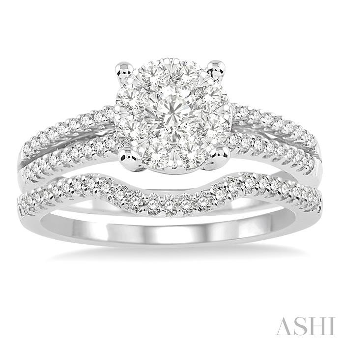 Round Shape Lovebright Diamond Wedding Set-2