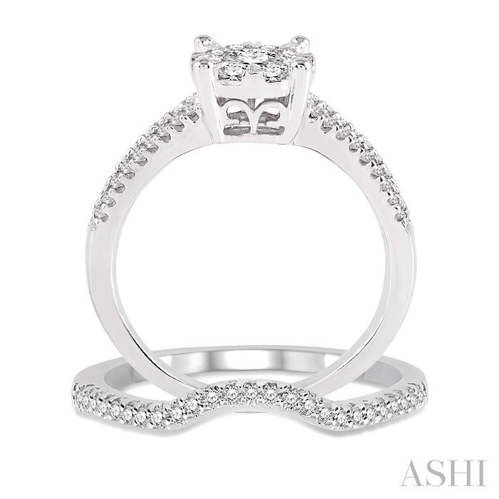 Round Shape Lovebright Diamond Wedding Set-3