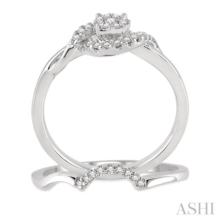 Round Shape Lovebright Halo Diamond Wedding Set-3