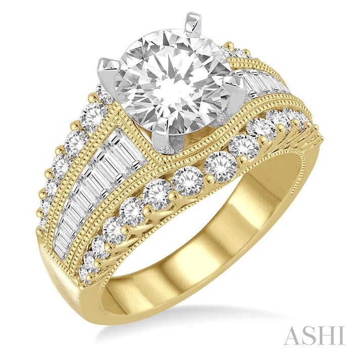 SEMI-MOUNT DIAMOND ENGAGEMENT RING