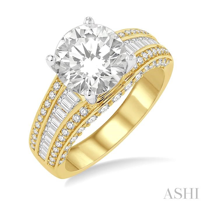 ROUND SHAPE SEMI-MOUNT DIAMOND ENGAGEMENT RING