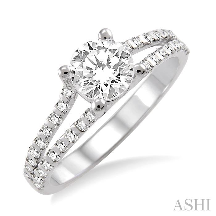 SEMI-MOUNT DIAMOND ENGAGEMENT RING