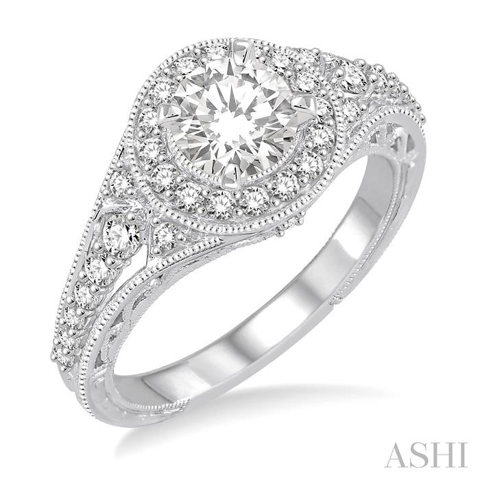 SEMI-MOUNT DIAMOND ENGAGEMENT RING