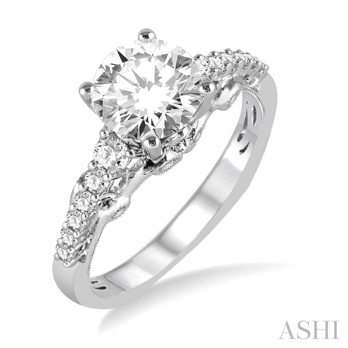 SEMI-MOUNT DIAMOND ENGAGEMENT RING