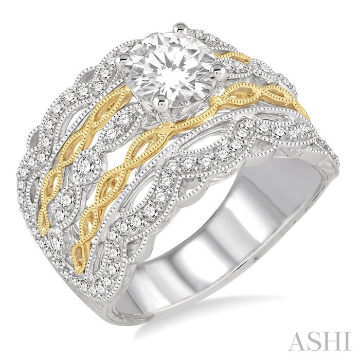 SEMI-MOUNT DIAMOND ENGAGEMENT RING