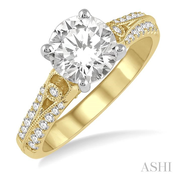 SEMI-MOUNT DIAMOND ENGAGEMENT RING