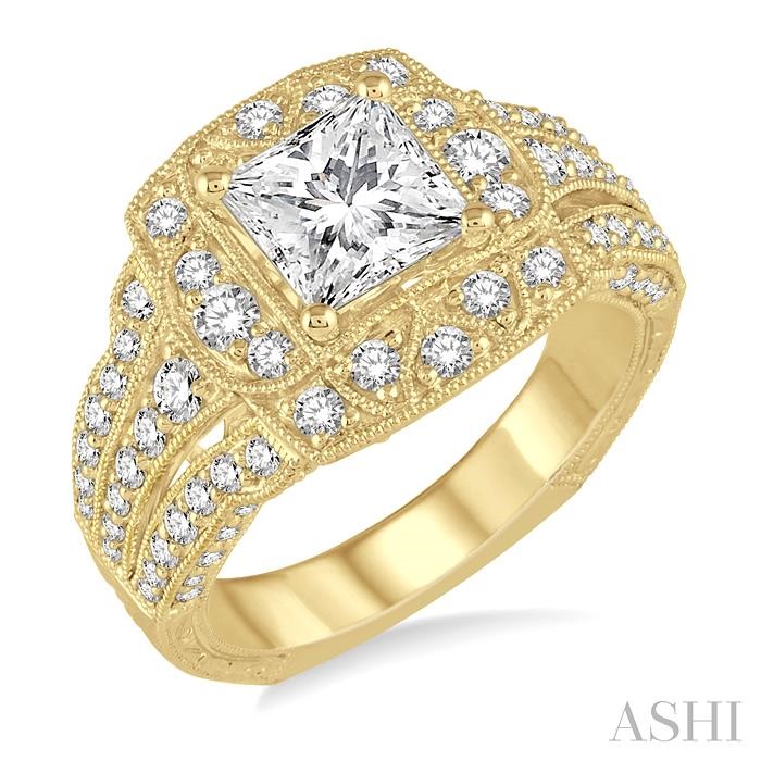 SEMI-MOUNT DIAMOND ENGAGEMENT RING