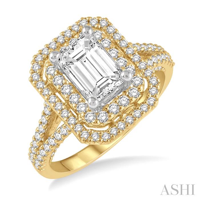 SEMI-MOUNT HALO DIAMOND ENGAGEMENT RING