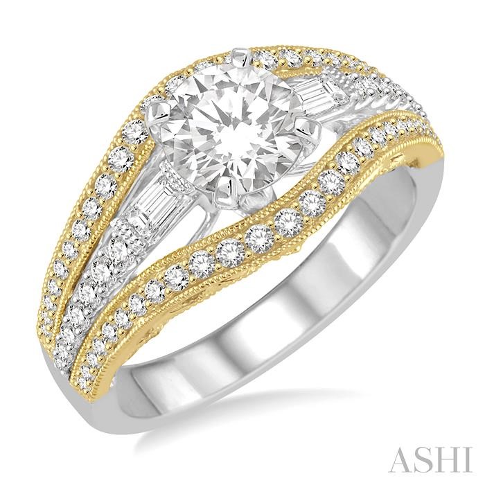 ROUND SHAPE SEMI-MOUNT DIAMOND ENGAGEMENT RING