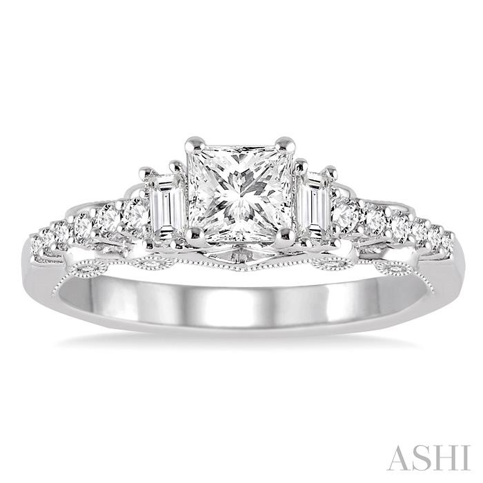 Princess Shape Diamond Engagement Ring-2