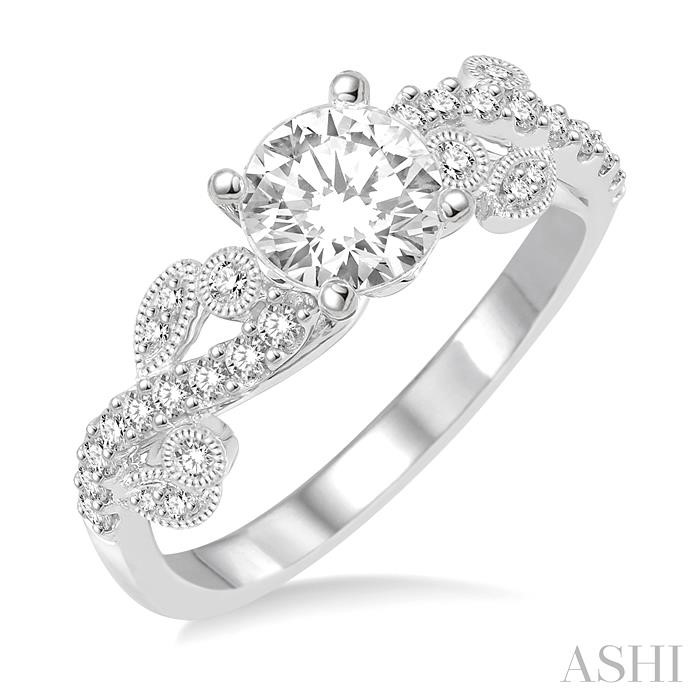 SEMI-MOUNT DIAMOND ENGAGEMENT RING