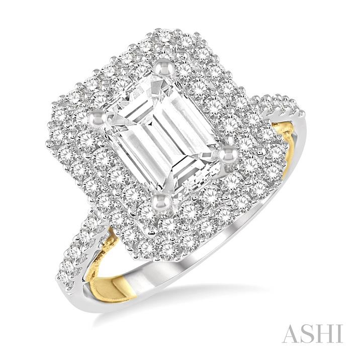 SEMI-MOUNT HALO DIAMOND ENGAGEMENT RING