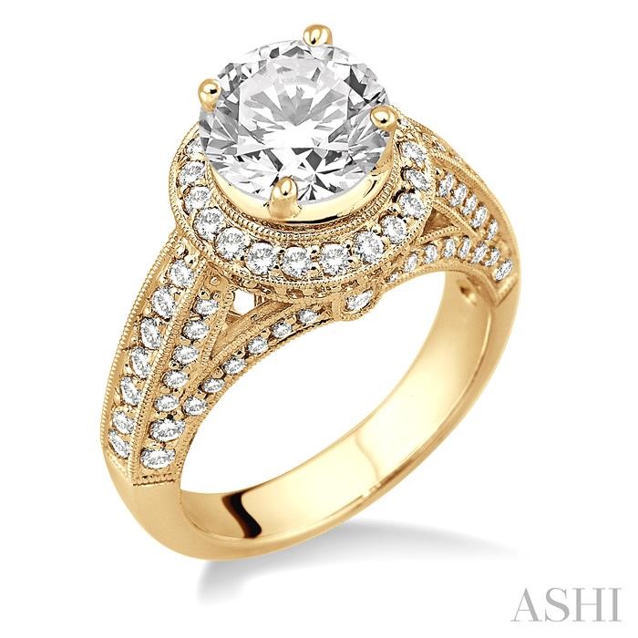 SEMI-MOUNT DIAMOND ENGAGEMENT RING