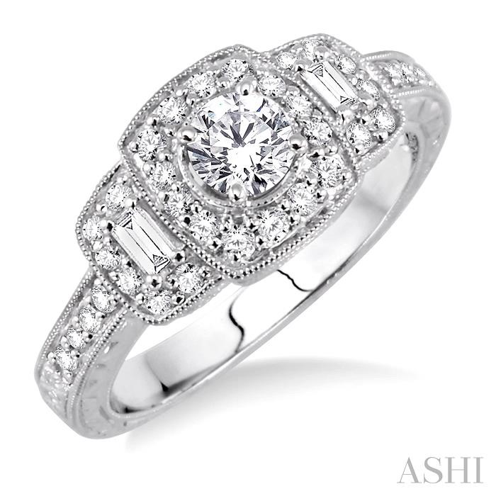 SEMI-MOUNT DIAMOND ENGAGEMENT RING