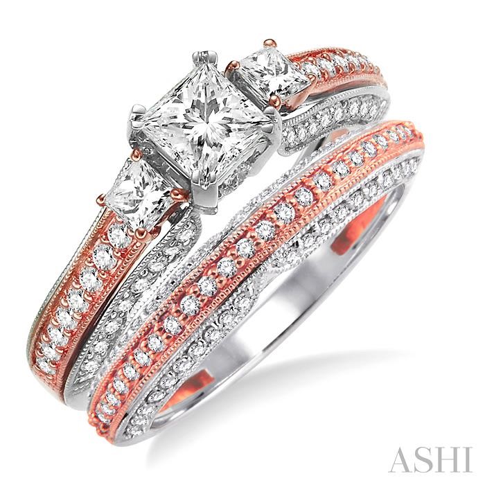 PAST PRESENT & FUTURE DIAMOND WEDDING SET