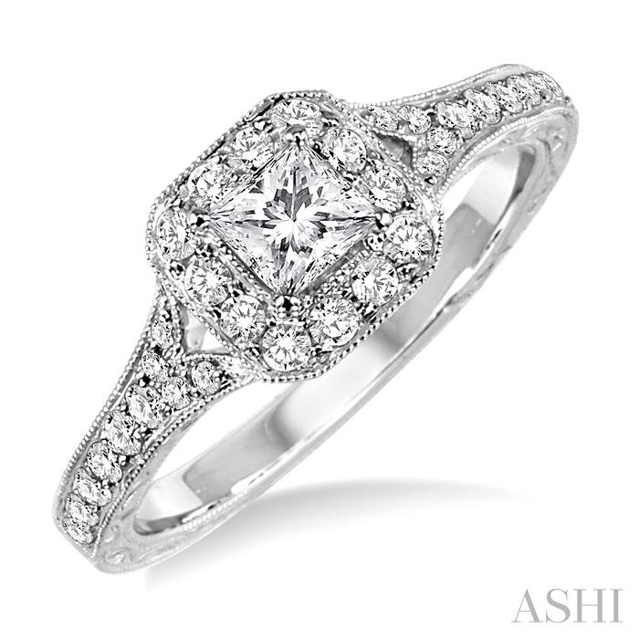 HALO DIAMOND ENGAGEMENT RING