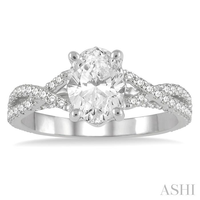Oval Shape Semi-Mount Diamond Engagement Ring-2