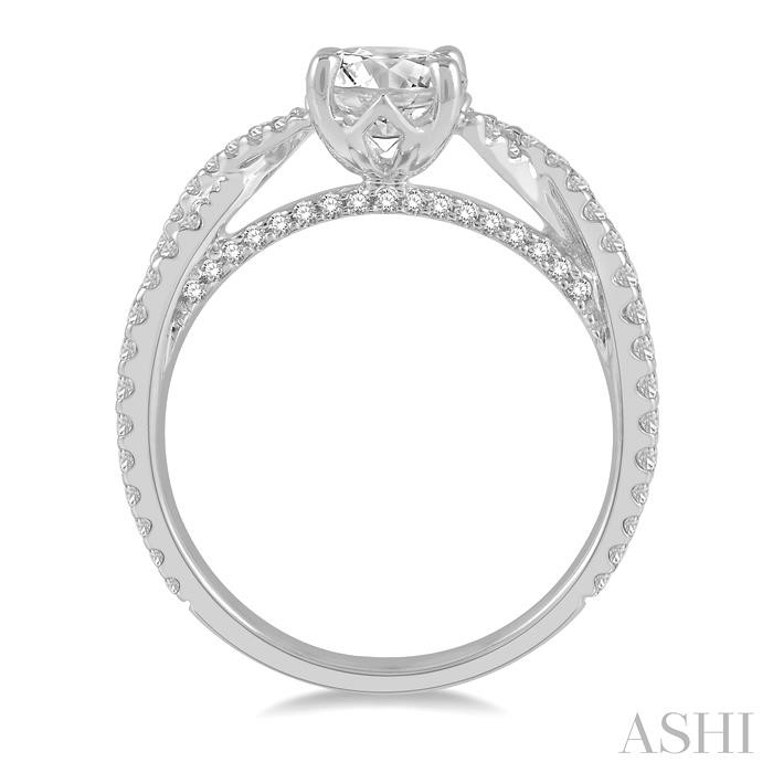 Oval Shape Semi-Mount Diamond Engagement Ring-3